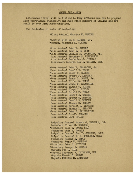 Original Program From the WWII Japanese Surrender Ceremony -- 2 September 1945 on the USS Missouri